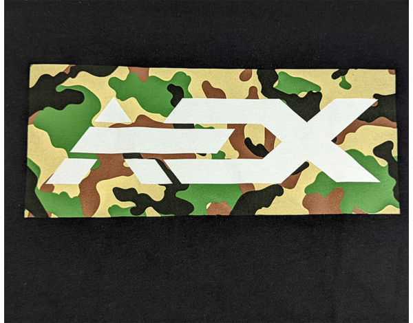 Airsoft Extreme AEX Logo T-Shirt, Black, Woodland Camo Logo