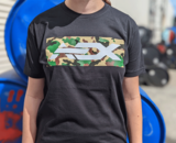 AEX Logo T-Shirt, Black, Woodland Camo Logo
