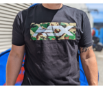 Airsoft Extreme AEX Logo T-Shirt, Black, Woodland Camo Logo