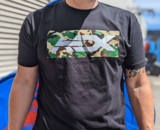 AEX Logo T-Shirt, Black, Woodland Camo Logo