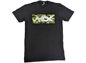 Airsoft Extreme AEX Logo T-Shirt, Black, Woodland Camo Logo