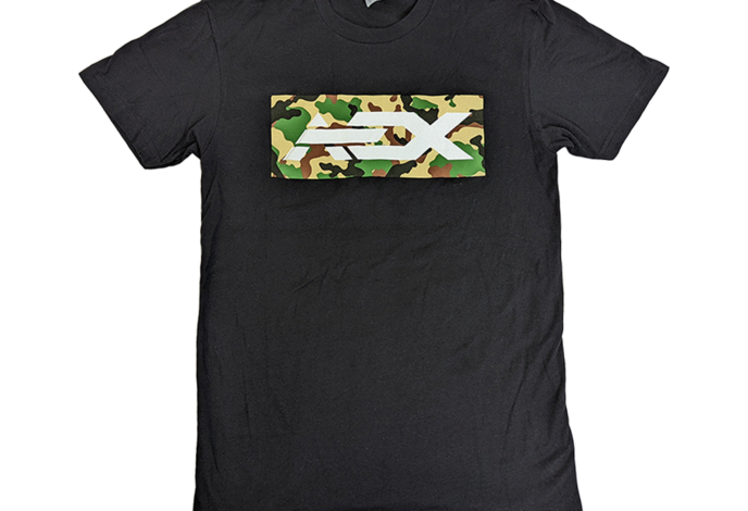AEX Logo T-Shirt, Black, Woodland Camo Logo
