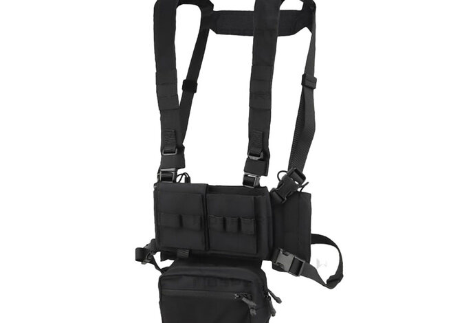 Wosport MK3 Low Profile ModularTactical Chest Rig / Sub Abdominal Pouch Set