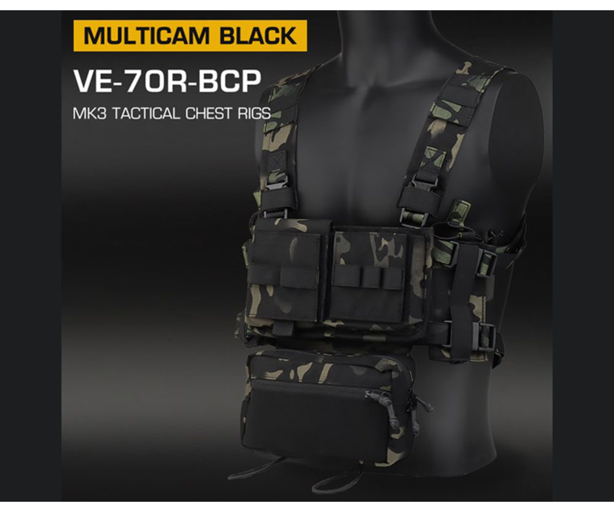 Wosport MK3 Low Profile ModularTactical Chest Rig Sub Abdominal Pouch ...