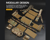 Wosport MK3 Low Profile ModularTactical Chest Rig / Sub Abdominal Pouch Set