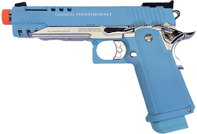 G&G GPM1911 CP Double Stack Green Gas Blowback Pistol Macaron Blue