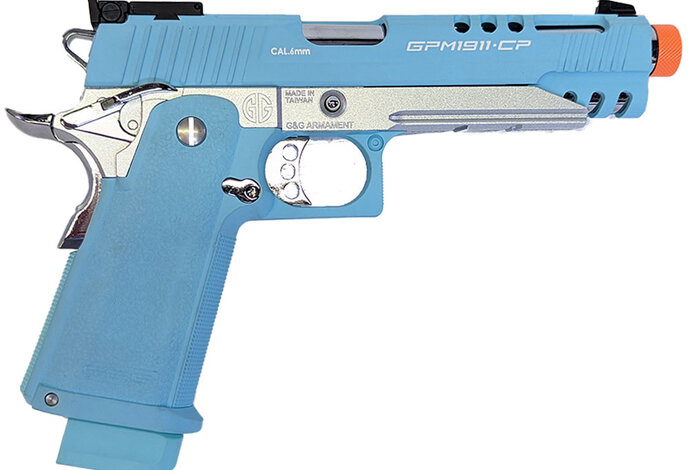 G&G GPM1911 CP Double Stack Green Gas Blowback Pistol Macaron Blue