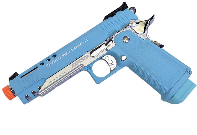 G&G GPM1911 CP Double Stack Green Gas Blowback Pistol Macaron Blue