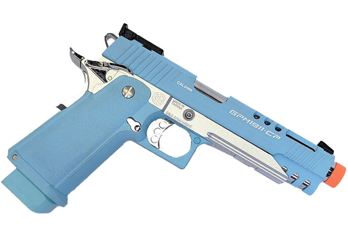 G&G GPM1911 CP Double Stack Green Gas Blowback Pistol Macaron Blue