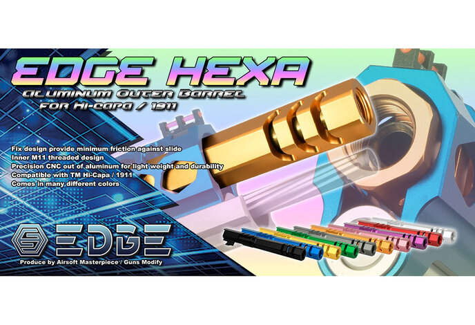 EDGE Custom HEXA Aluminum Outer Barrel for 5.1 Hi Capa / 1911