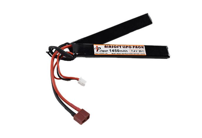 iPower 7.4v 1450mAh 20C 2X Nunchuck LiPo Battery Deans