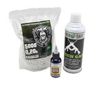 Airsoft Extreme Green Gas Pistol Beginner Package (Green Gas + Silicone Lube + AEX 0.20 BIO BBs)