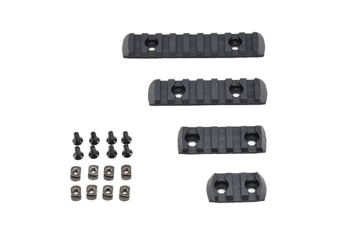 Big Dragon M-LOK rail panels, 3/5/7/9 slot pack, black