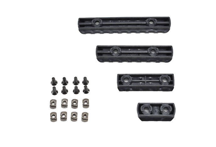Big Dragon M-LOK rail panels, 3/5/7/9 slot pack, black
