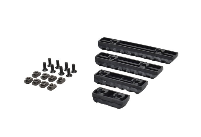 Big Dragon M-LOK rail panels, 3/5/7/9 slot pack, black