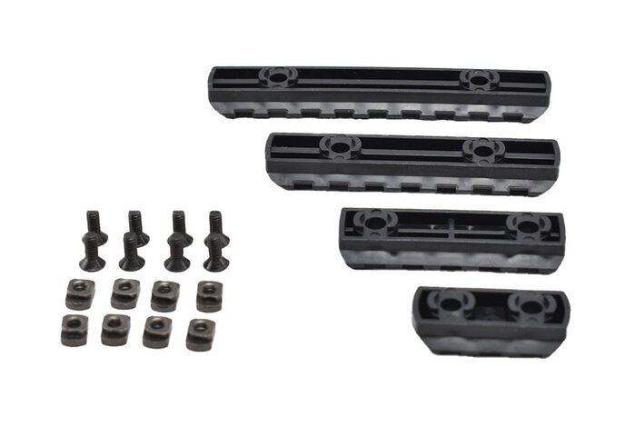 Big Dragon M-LOK rail panels, 3/5/7/9 slot pack, black