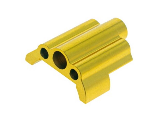 CowCow Aluminum Nozzle Block for AAP-01 Gold