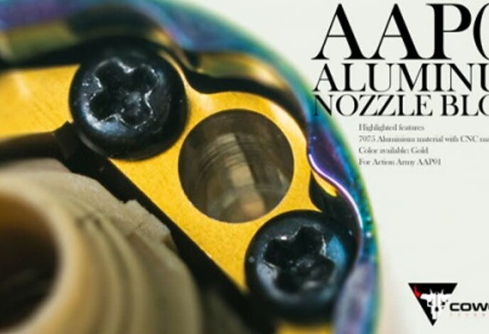 CowCow Aluminum Nozzle Block for AAP-01 Gold