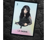 Tactical Outfitters Tactical Outfitters Ed’s Manifesto - Sneakreaper Industries - “La Sasha” Loteria Style Morale Patch & Sticker
