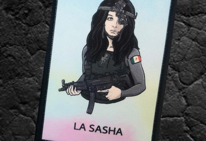 Tactical Outfitters Ed’s Manifesto - Sneakreaper Industries - “La Sasha” Loteria Style Morale Patch & Sticker