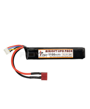 iPower iPower 11.1v 1100mAh 20C Stock Tube LiPo Battery Deans