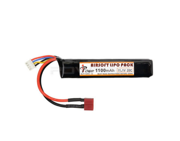 iPower iPower 11.1v 1100mAh 20C Stock Tube LiPo Battery Deans