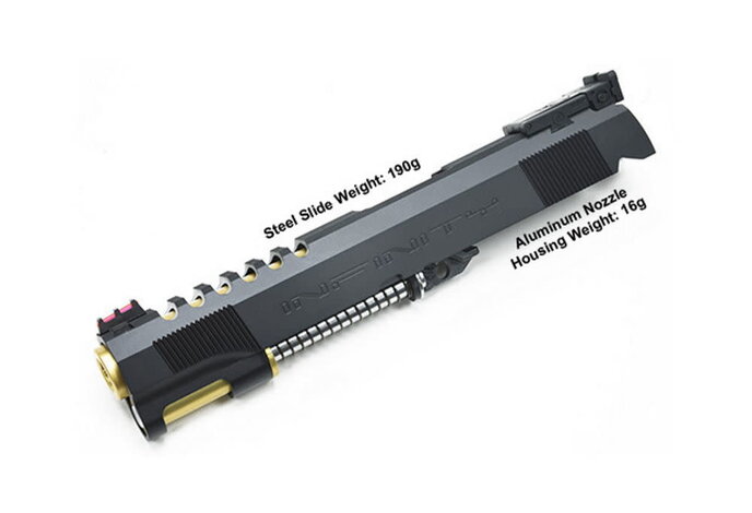 Guarder Steel CNC Slide for Tokyo Marui Hi Capa 5.1 Gold Match with Lightweight Housing (Infinity / Black)