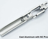 Guarder Aluminum CNC Anodized Frame for Tokyo Marui Hi Capa Gold Match (No Markings / Silver)