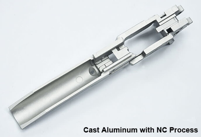 Guarder Aluminum CNC Anodized Frame for Tokyo Marui Hi Capa Gold Match (No Markings / Silver)
