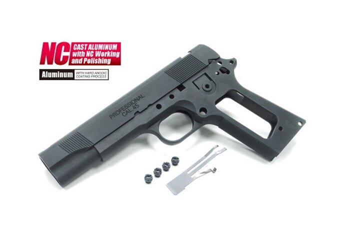 Guarder Anodized Aluminum Slide and Frame for Tokyo Marui MEU .45, Black