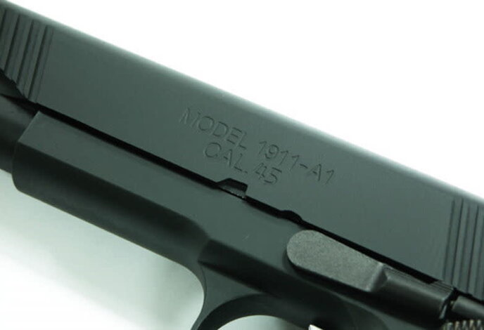 Guarder Anodized Aluminum Slide and Frame for Tokyo Marui MEU .45, Black
