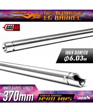 Prometheus Prometheus EG Barrel 6.03mm Stainless Steel GBB Inner Barrel 370mm for Tokyo Marui M4A1 MWS