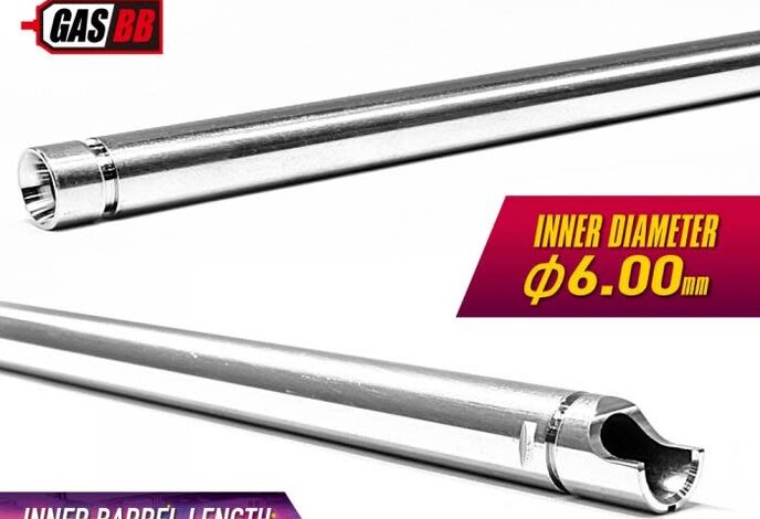 Prometheus Power Barrel 6.00mm Ultra Tightbore GBB Inner Barrel 370mm for Tokyo Marui M4A1 MWS