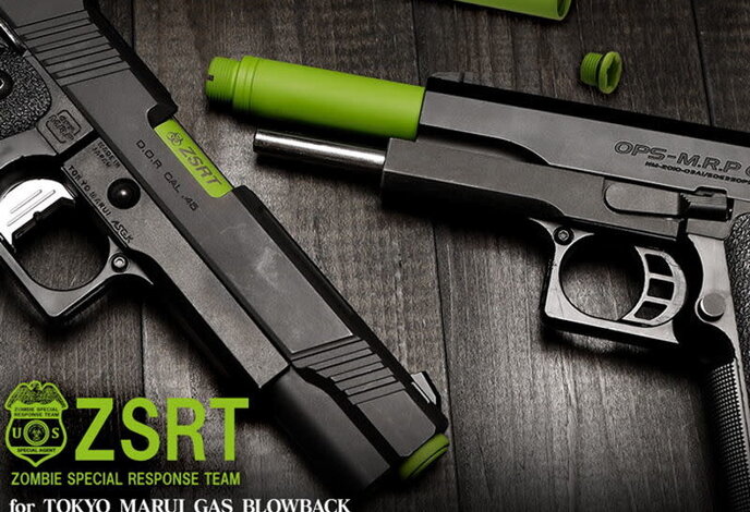 Nine Ball TM Hi Capa 5.1 D.O.R. Non-Recoil Threaded SAS Barrel ZSRT Zombie Green