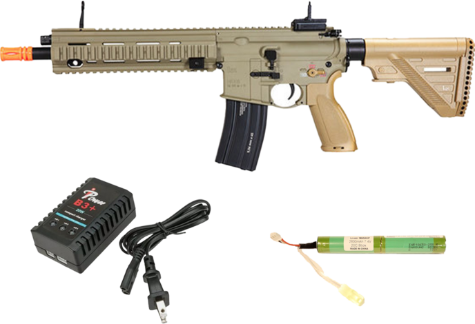 Elite Force H&K 416 A5 Competition  AEG FDE with Lipo Battery and Charger