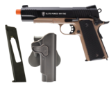 Elite Force 1911 Tactical (GEN3) Black / Dark Earth Brown Gunfighter Package