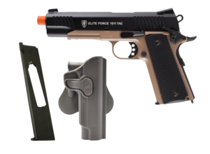 Elite Force Elite Force 1911 Tactical (GEN3) Black / Dark Earth Brown Gunfighter Package