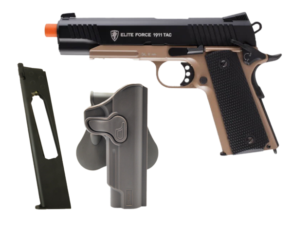 Elite Force Elite Force 1911 Tactical (GEN3) Black / Dark Earth Brown Gunfighter Package