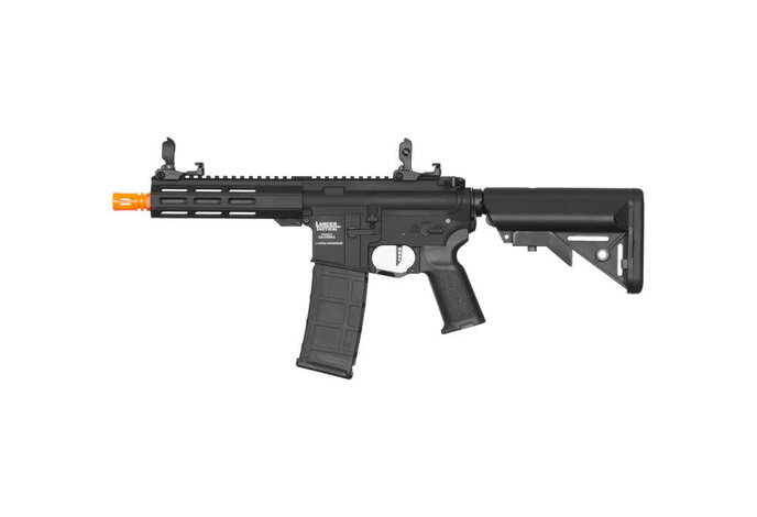 Lancer Tactical Viking GEN2 M4 Proline 7" M-LOK PDW Low FPS Metal Rifle with Crane Stock Black