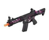 Lancer Tactical GEN2 M4 Enforcer Proline 7" Battle Hawk PDW Skeleton High FPS Metal Rifle Black/Purple