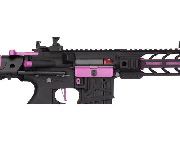 Lancer Tactical Lancer Tactical GEN2 M4 Enforcer Proline 7" Battle Hawk PDW Skeleton High FPS Metal Rifle Black/Purple