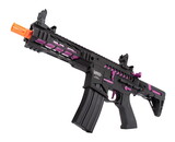 Lancer Tactical GEN2 M4 Enforcer Proline 7" Battle Hawk PDW Skeleton High FPS Metal Rifle Black/Purple