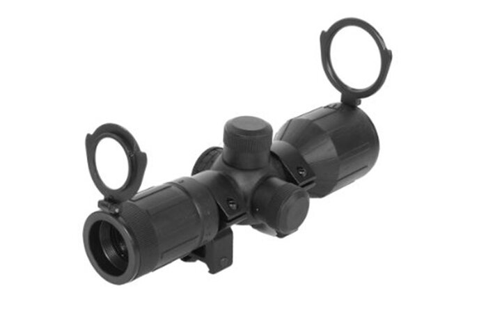 Aimsports 3-9X40mm Rubber Armored Scope with Rings