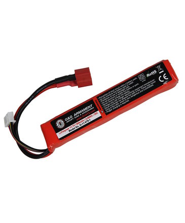 G&G G&G 11.1v 800mAh 20C Stock Tube LiPo Battery Deans