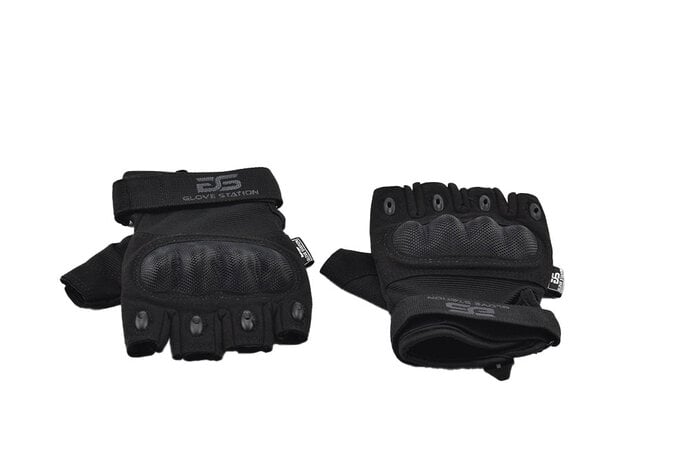 GloveStation Combat Fingerless Hard Knuckle Gloves