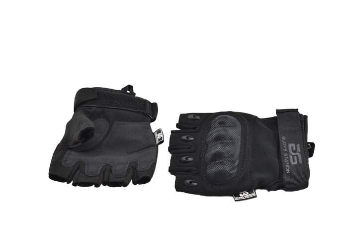 GloveStation Combat Fingerless Hard Knuckle Gloves
