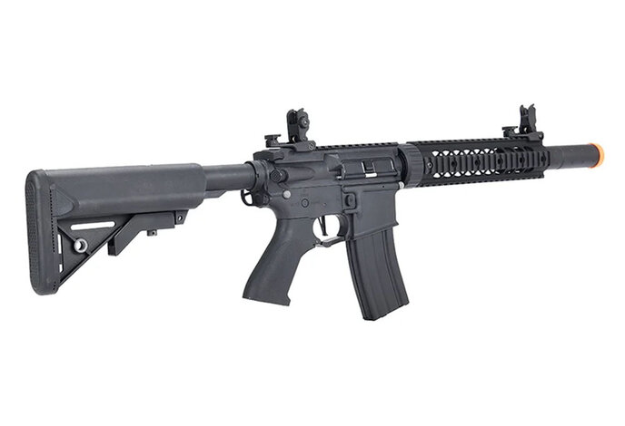 Lancer Tactical GEN2 M4 SD 9" Hybrid ETU High FPS Version Nylon Polymer Rifle Black