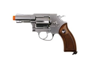 Win Gun Win Gun M36 CO2 Full Metal Revolver, Silver