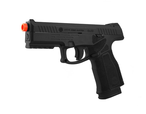 ASG Steyr L9-A2 Green Gas / CO2 Pistol with CO2 Magazine, Black