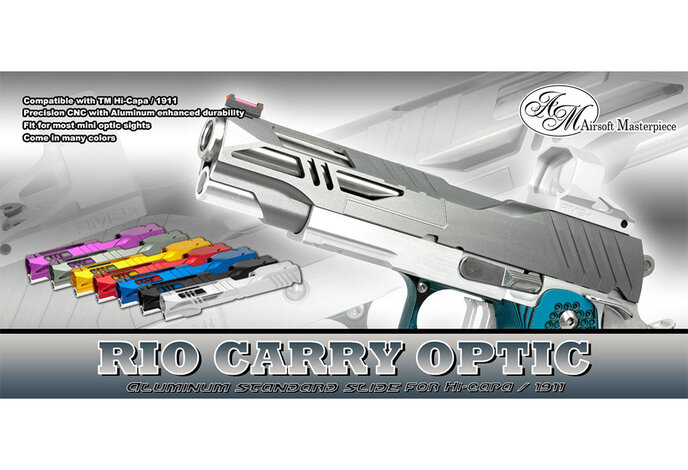 Airsoft Masterpiece Custom RIO Carry Optic Standard Slide for 5.1 Hi Capa / 1911